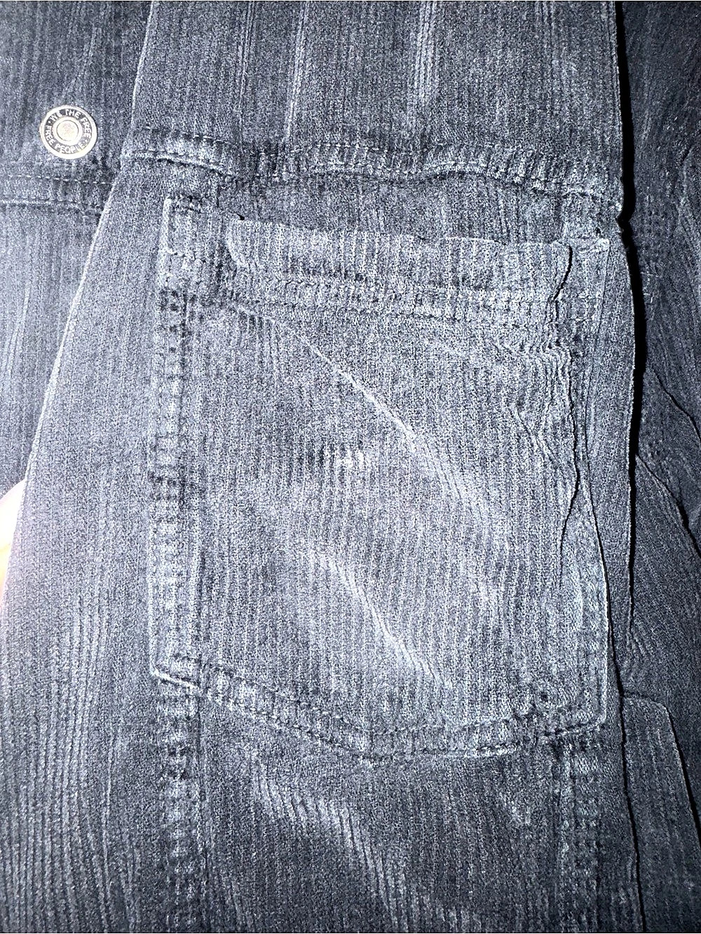 We The Free Opal Swing Corduroy Utility Jacket in Washed Black - Size Medium - Picture 10 of 16